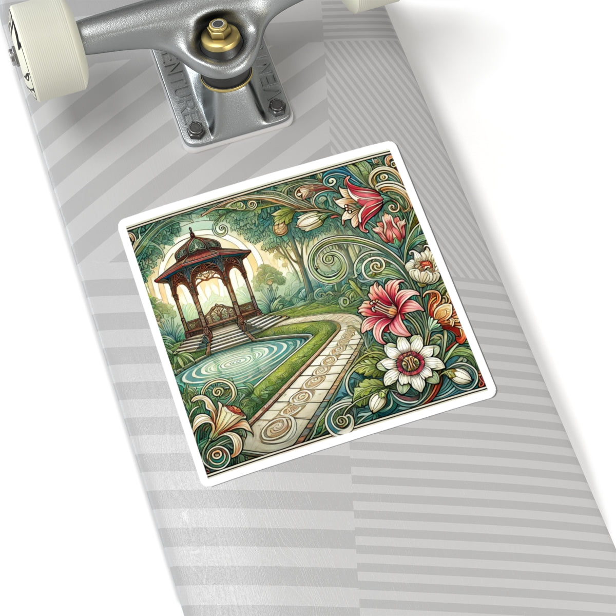 Botanical Gazebo Garden Art Nouveau Sticker