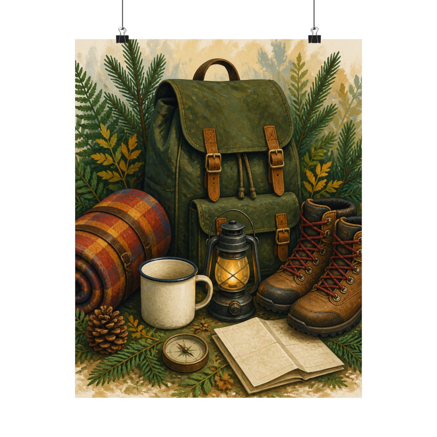 Generic Camping Gear Outdoor Adventure Poster