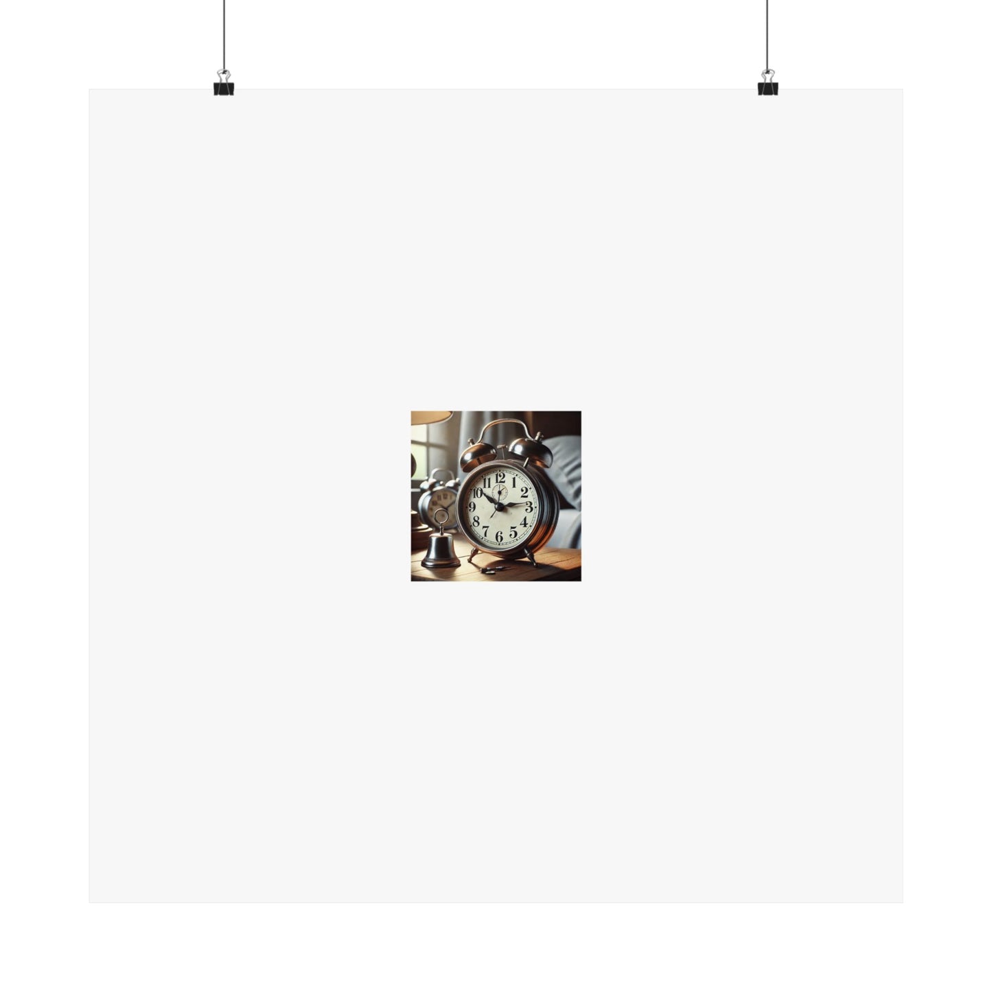 Vintage Alarm Clock Morning Routine Classic Clock Poster