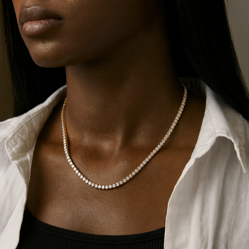 3mm Round Cut Tennis Chain