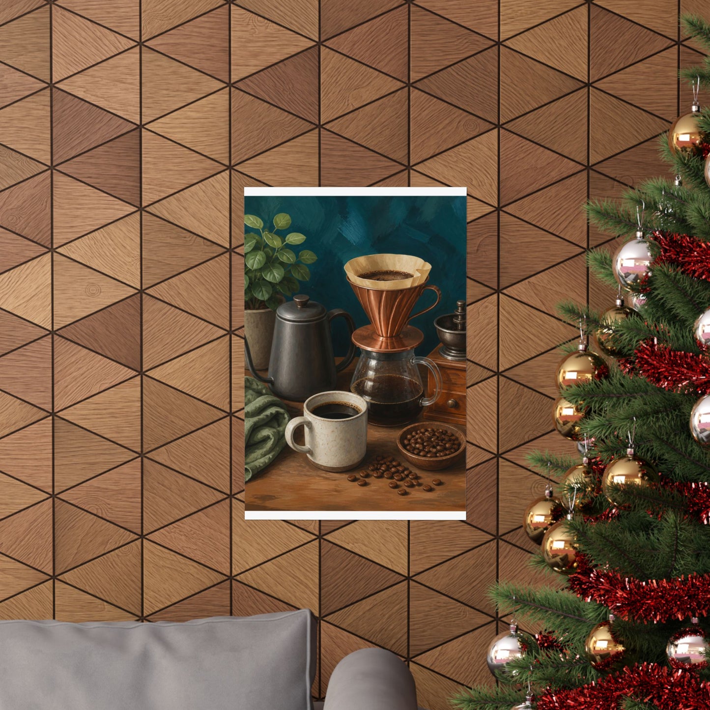 Warm Home Coffee Brewing Art Poster