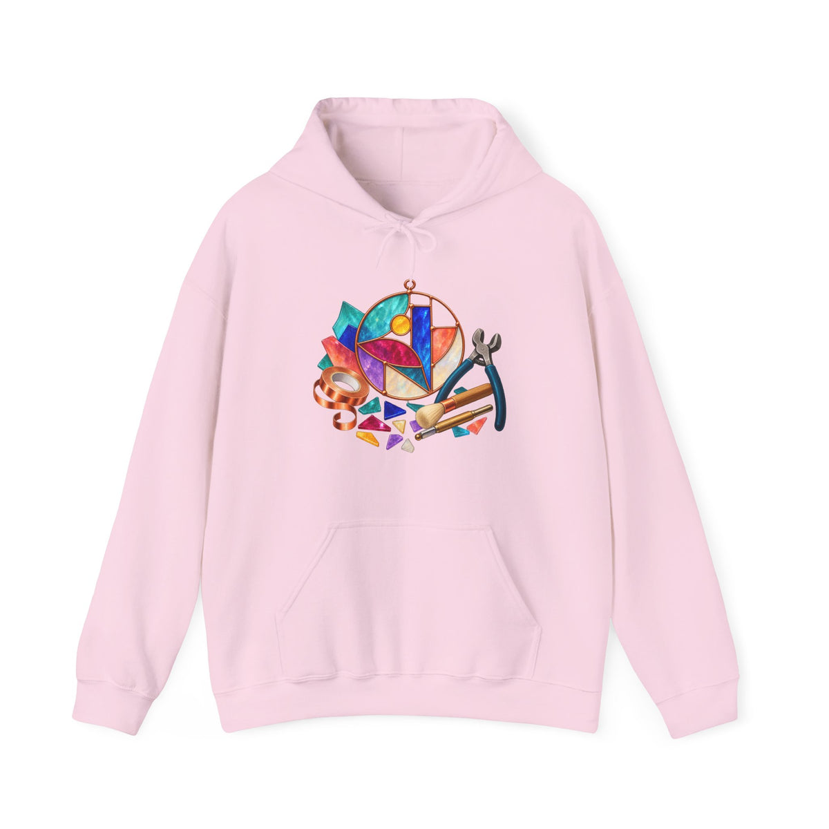 Abstract Stained Glass Suncatcher Workshop Hoodie