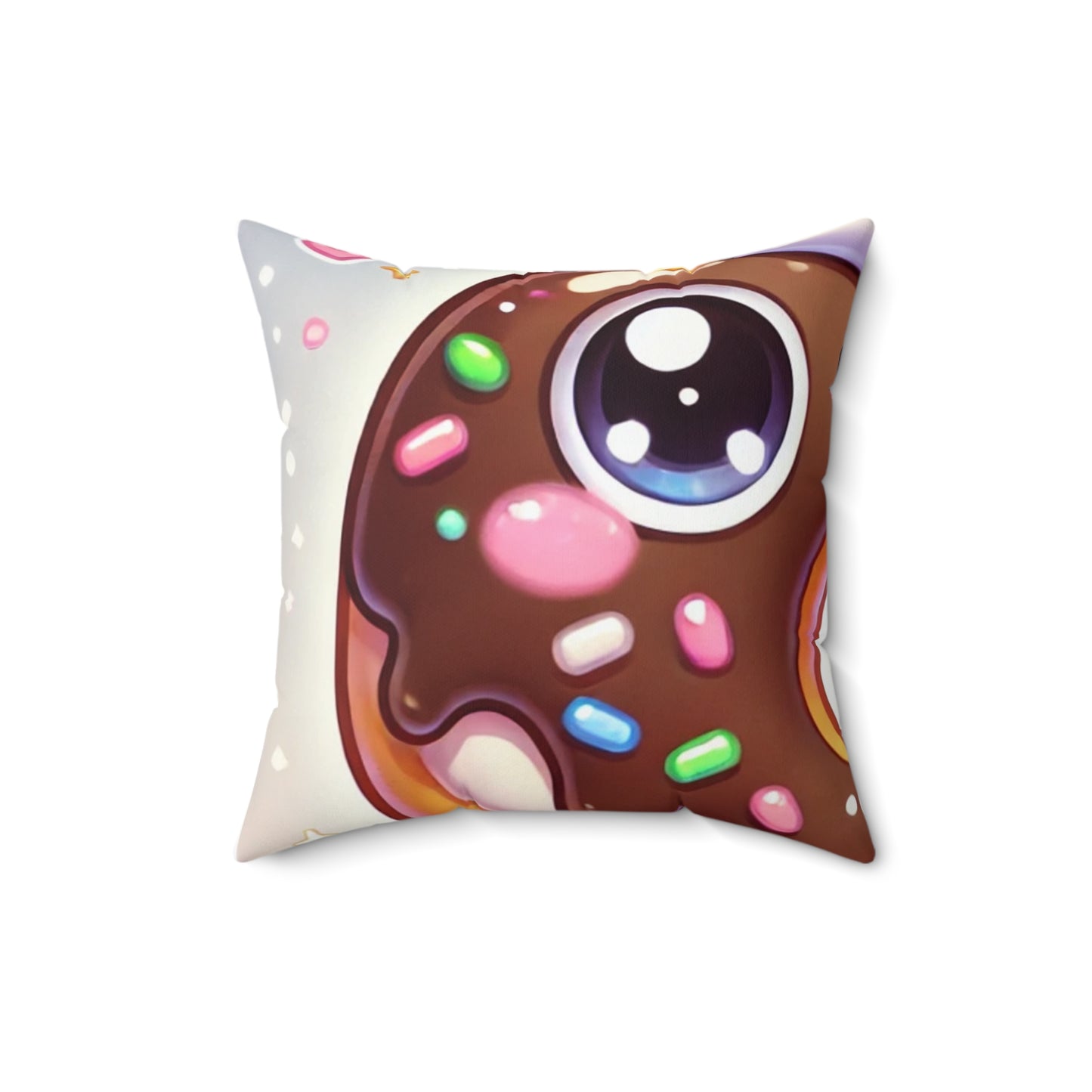 Kawaii Chocolate Donut Cute Dessert Decorative Pillow