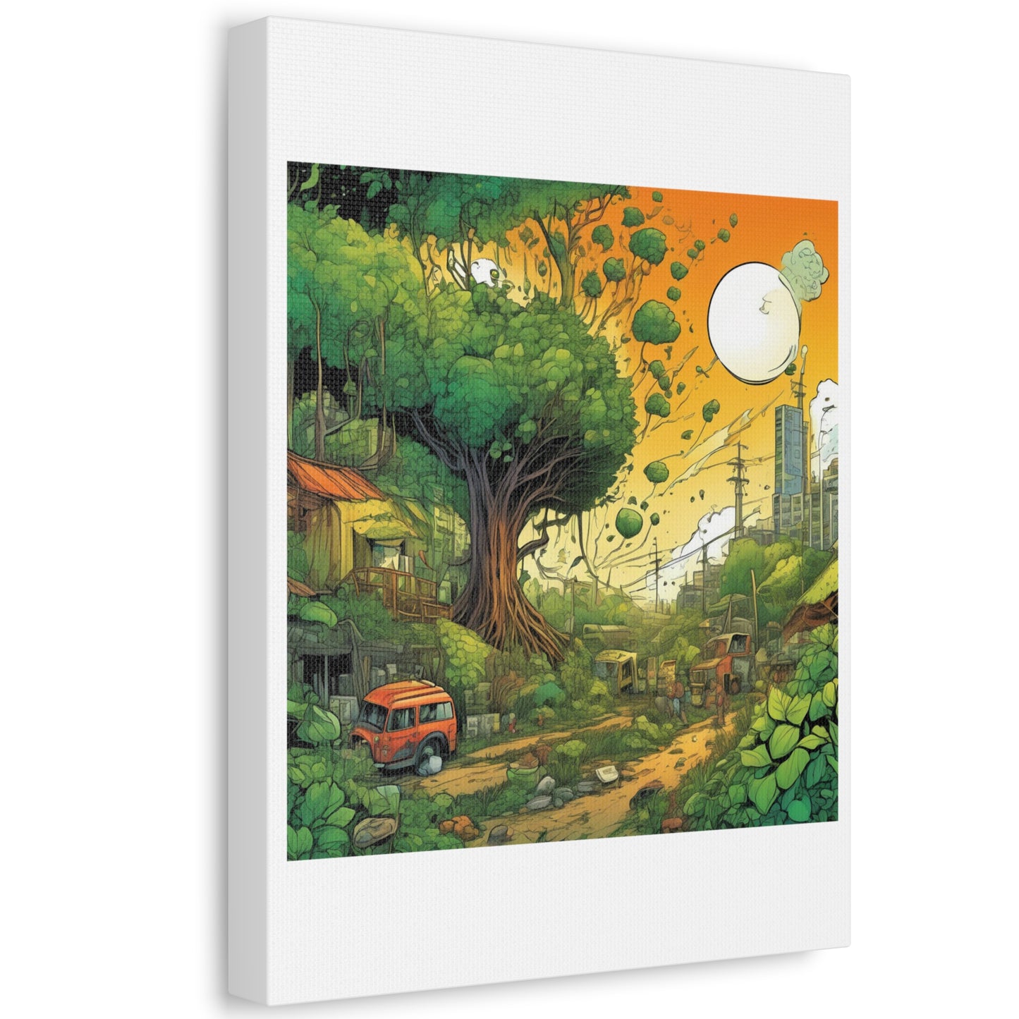 Cottage Road Landscape Nature Gift Art Canvas