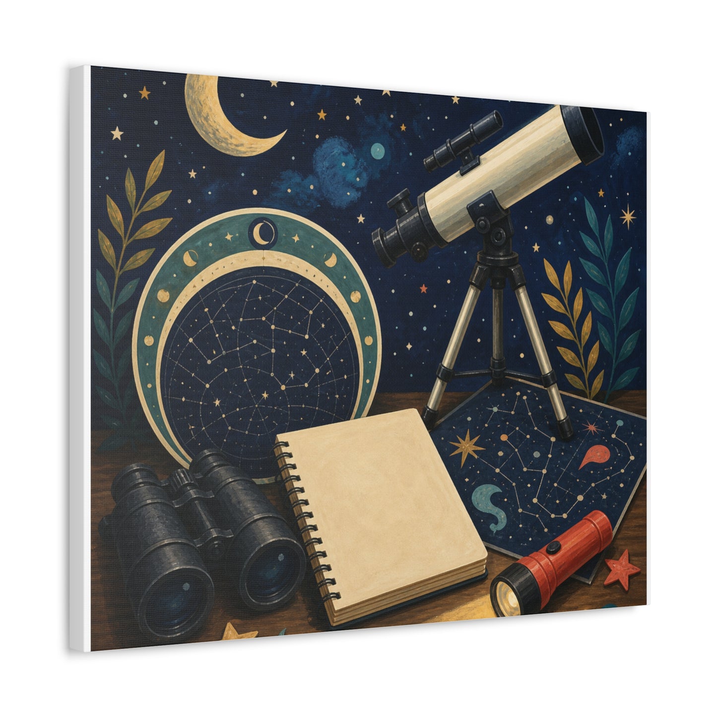 Classic Stargazing Astronomy Hobby Canvas Art
