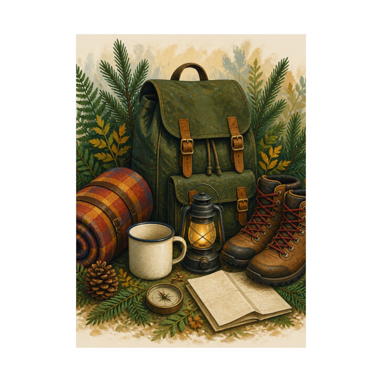 Generic Camping Gear Outdoor Adventure Poster