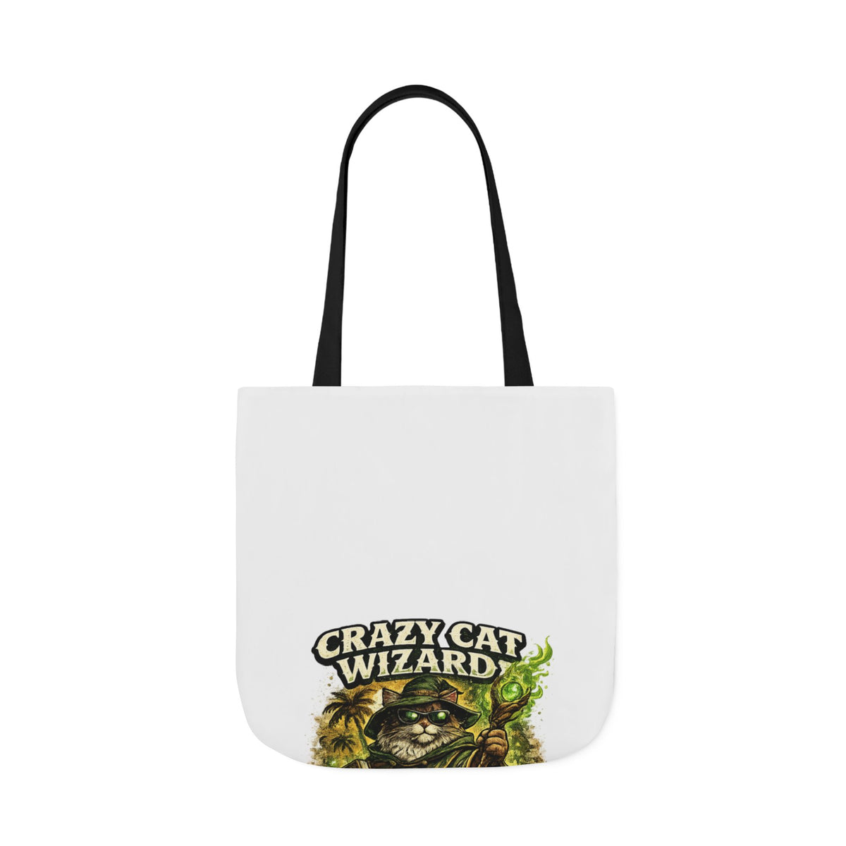 Crazy Cat Wizard Funny Fantasy Magic Tote Bag