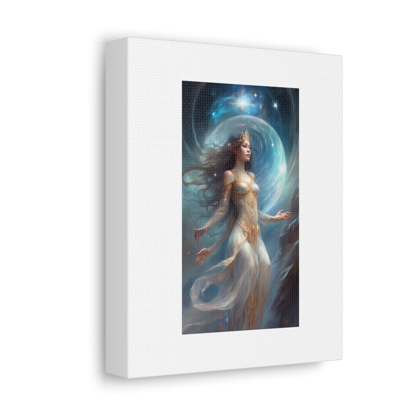 Lunar Celestial Queen Fantasy Portrait Canvas