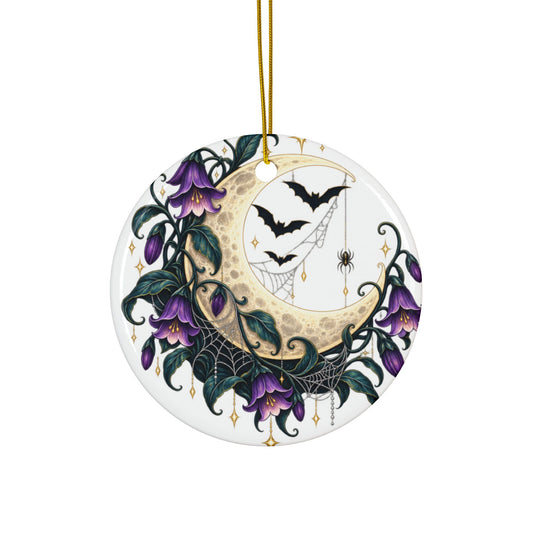 Halloween Celestial Night Garden Round Ornament
