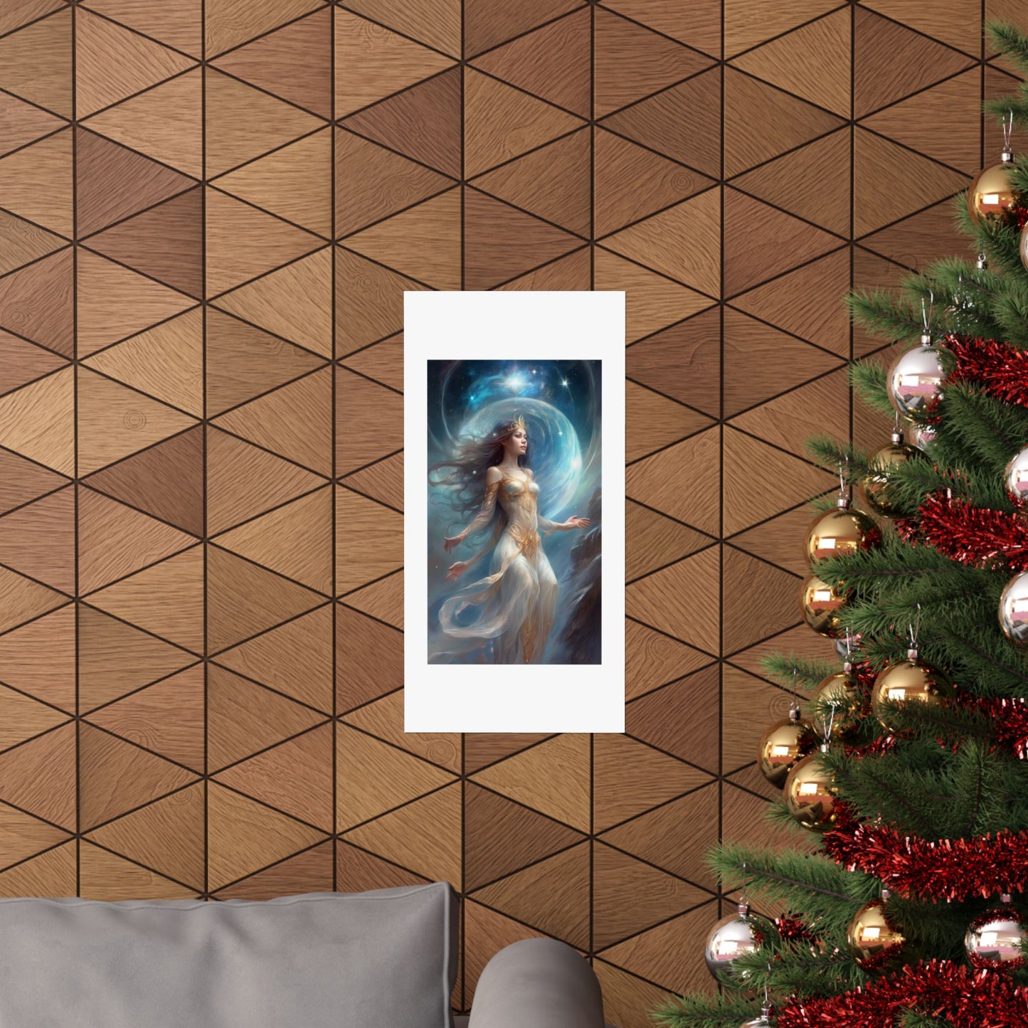 Lunar Celestial Queen Fantasy Portrait Poster