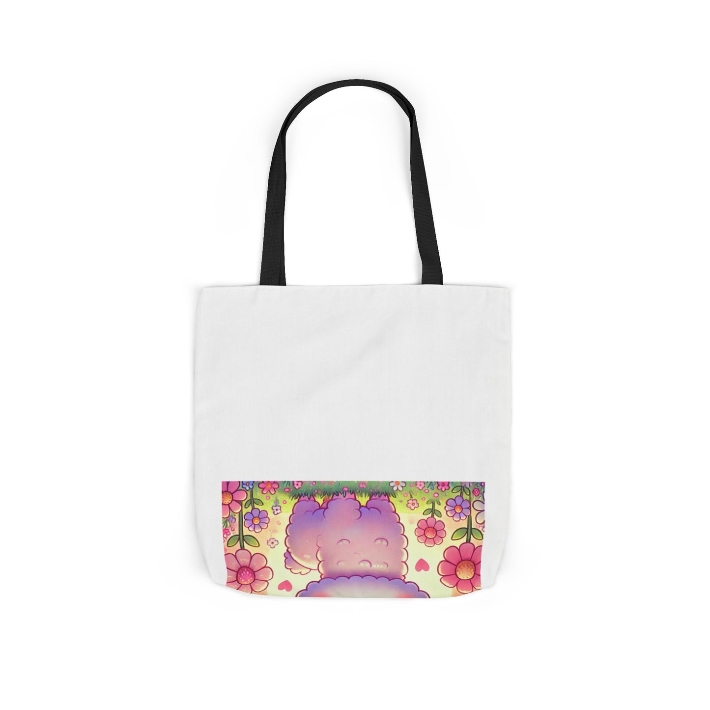 Pastel Floral Alpaca Garden Kawaii Canvas Tote Bag