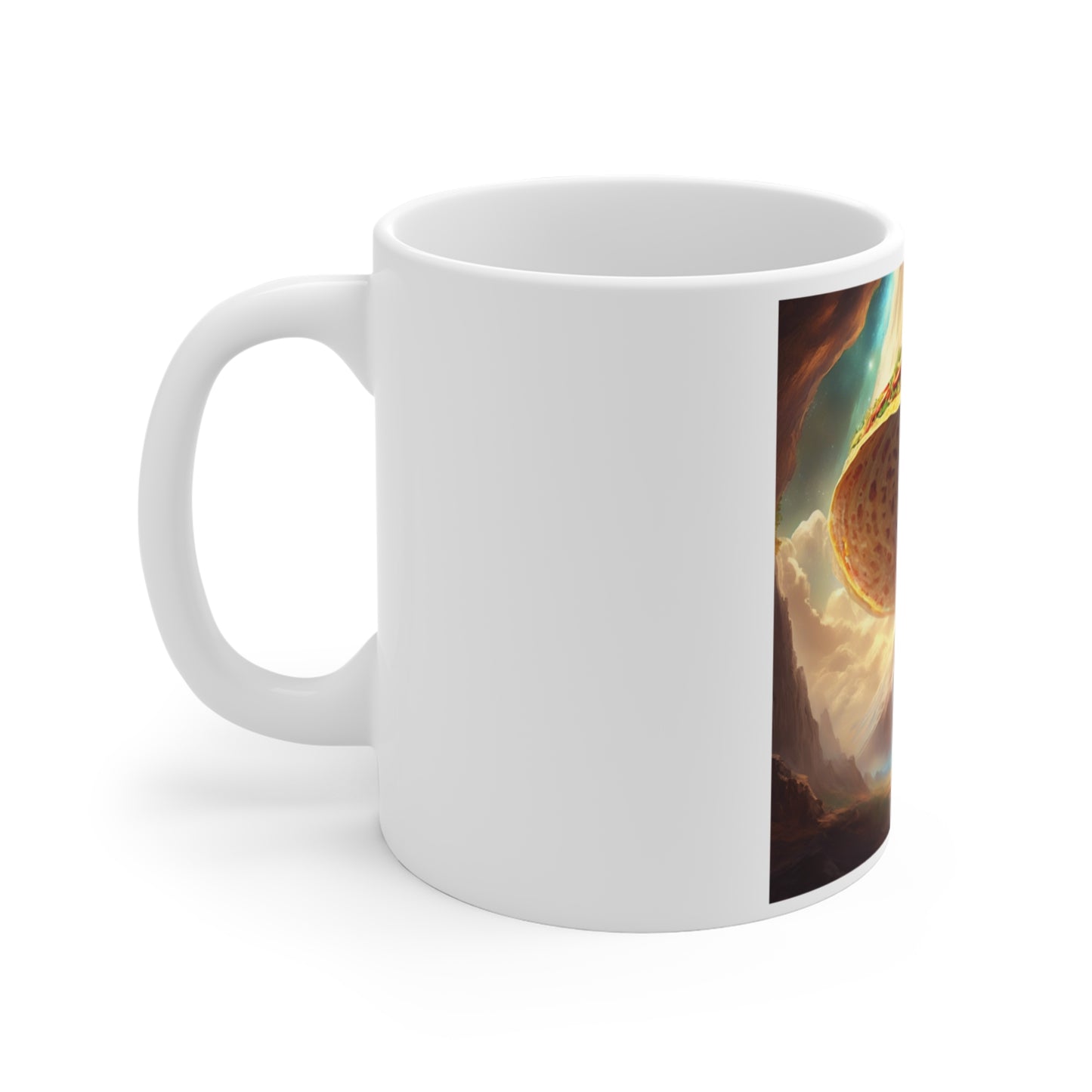 Cosmic Taco UFO Surreal Food Fantasy Art Coffee Mug