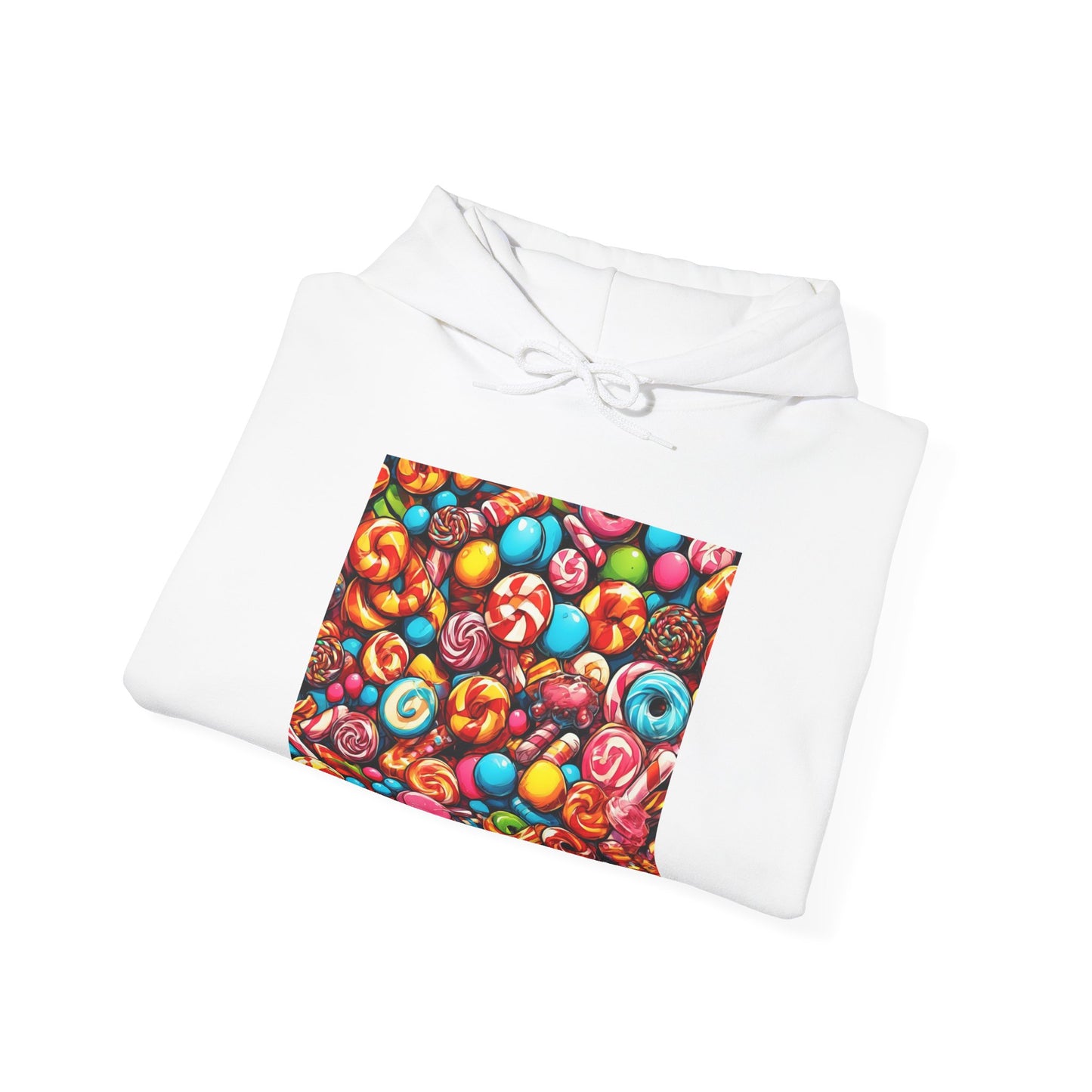 Colorful Candy and Lollipop Pattern Hoodie