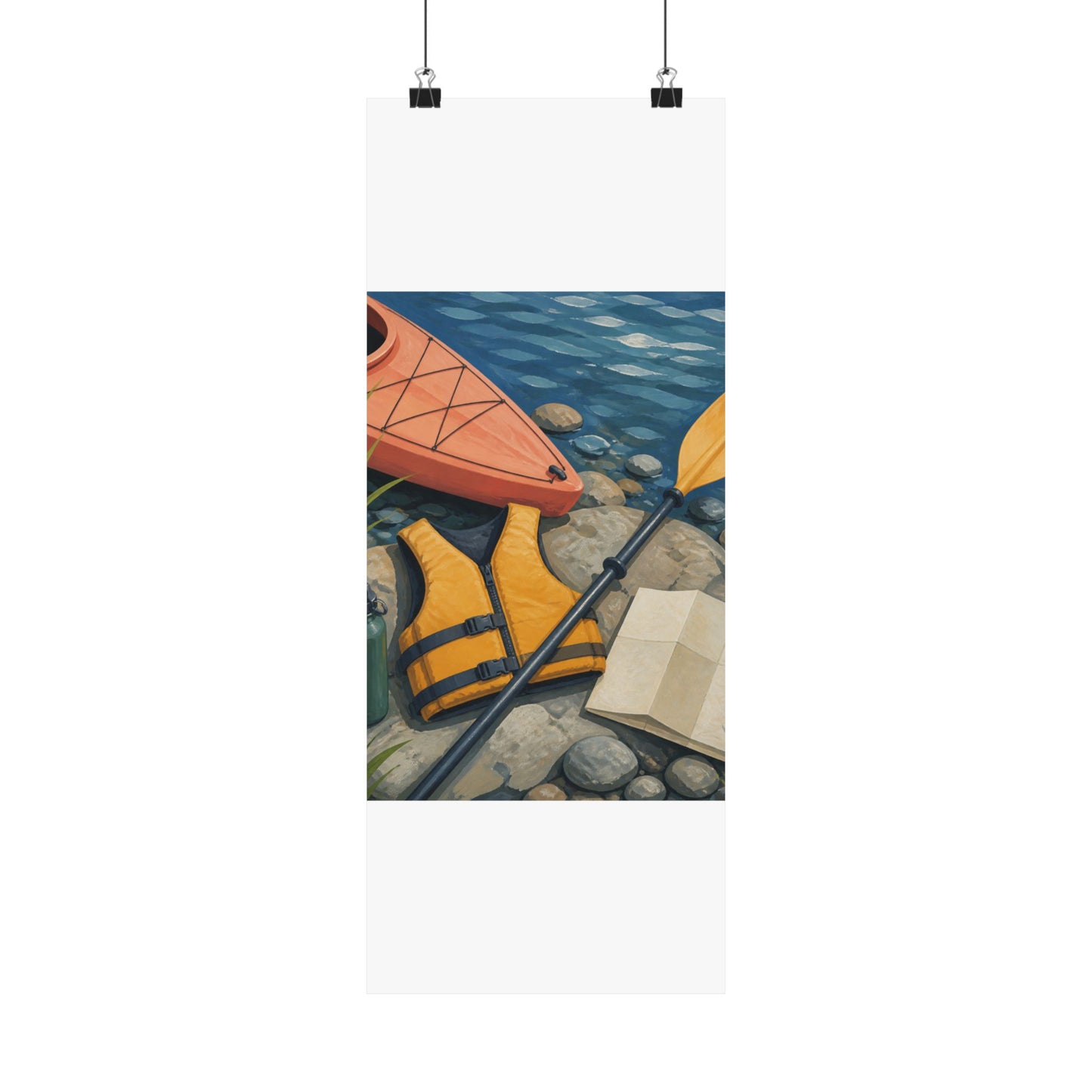 Calm Kayaking Adventure Art Poster