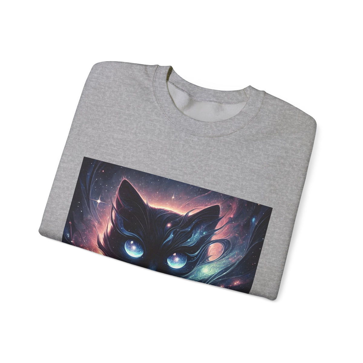 Cosmic Black Cat Galaxy Celestial Sweatshirt