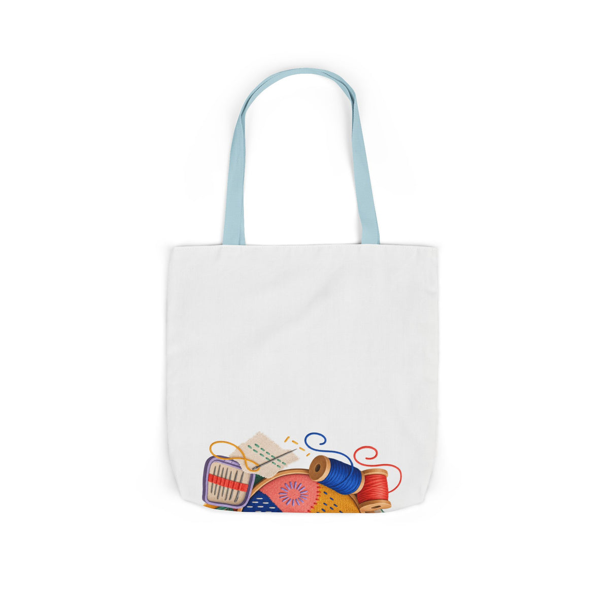 Colorful Visible Mending Workshop Tote Bag