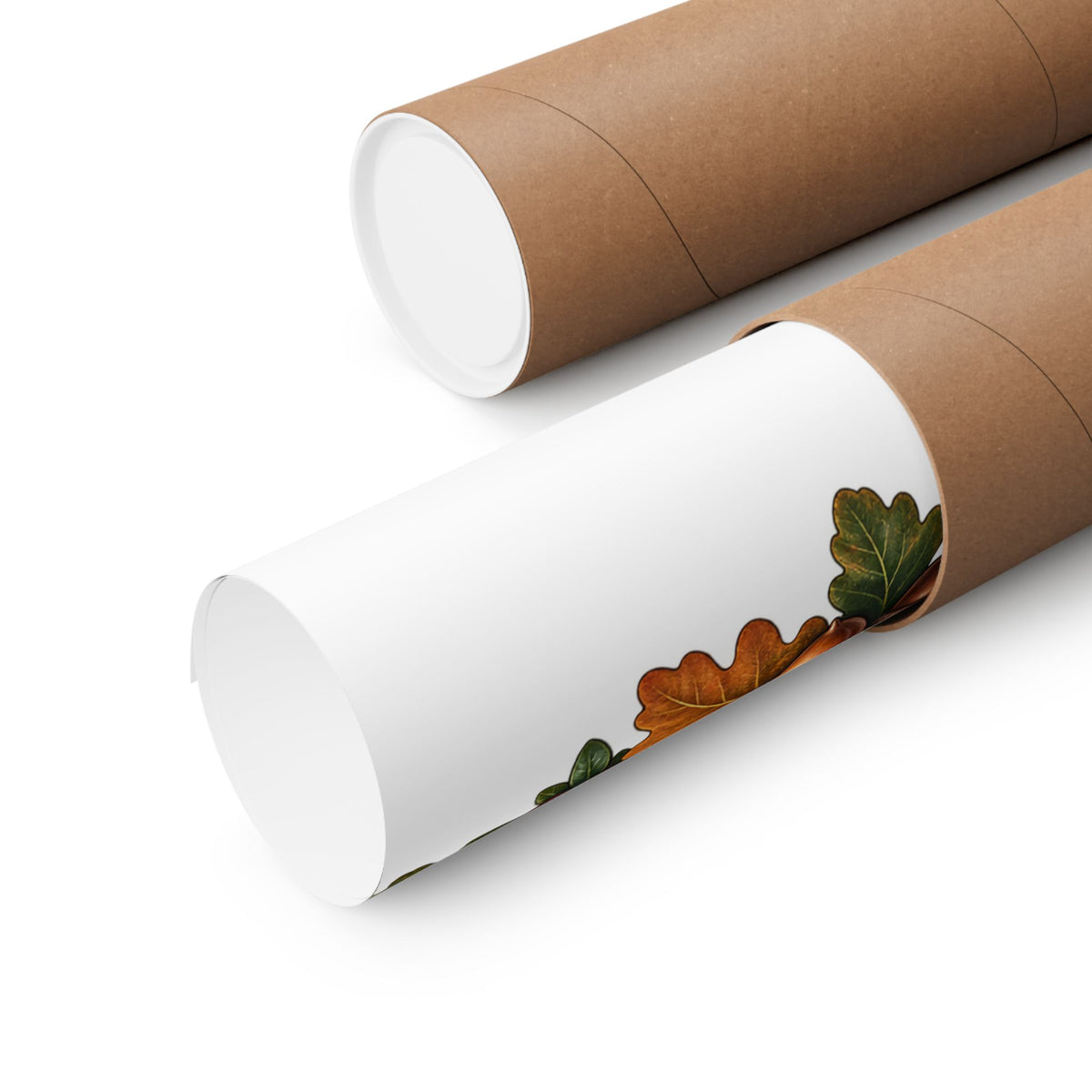 Autumn Oak Lantern and Acorns Poster