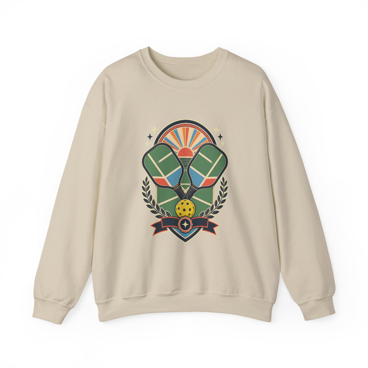 Retro Pickleball Court Club Sport Sweatshirt