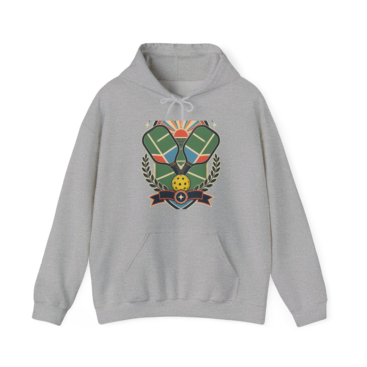 Retro Pickleball Court Club Sport Hoodie