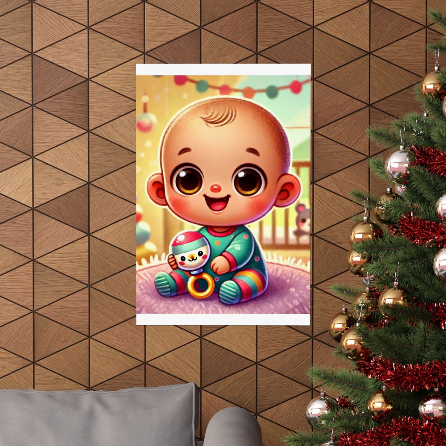 Cheerful Baby Nursery Playroom Art Poster