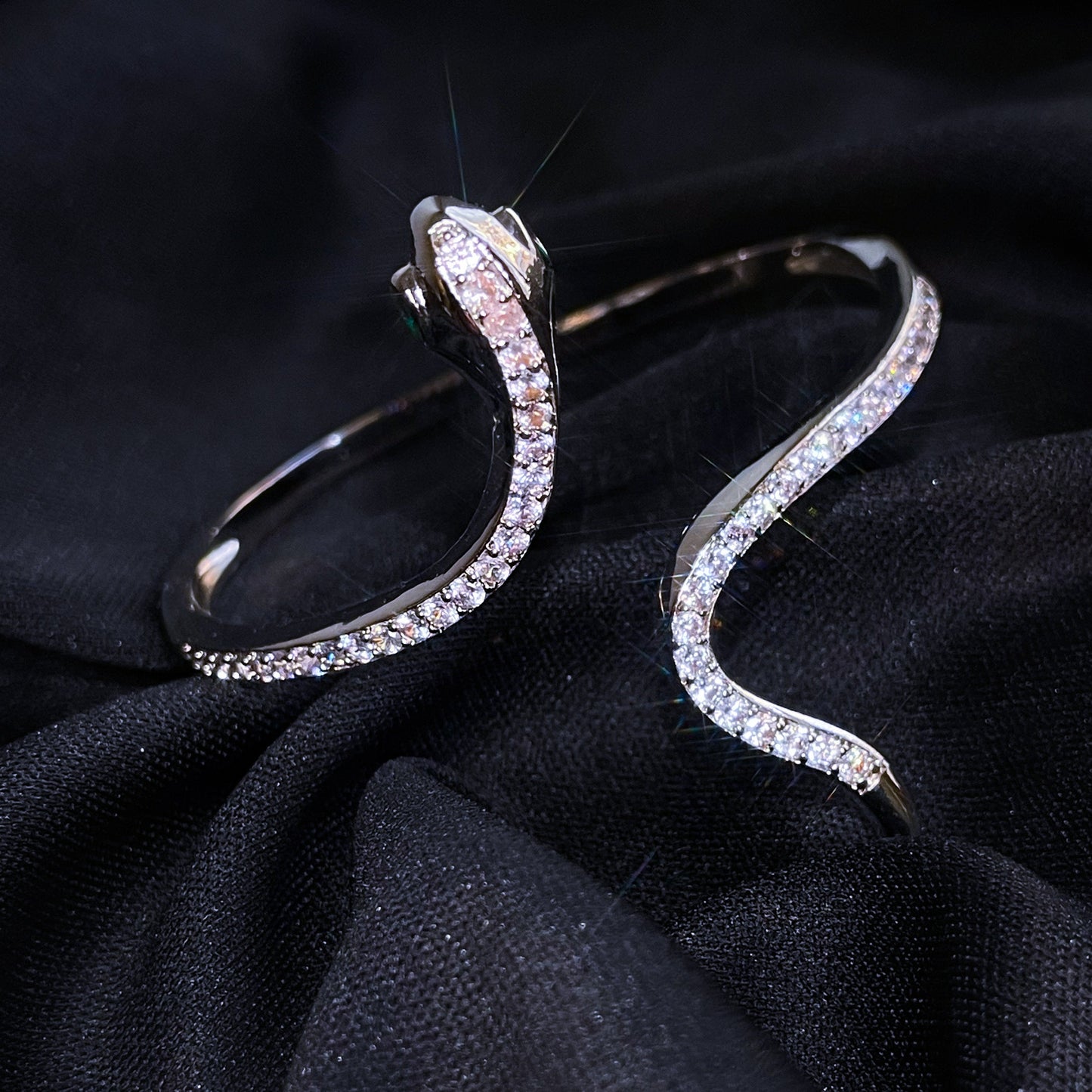 Crystal Snake Bangle Bracelet