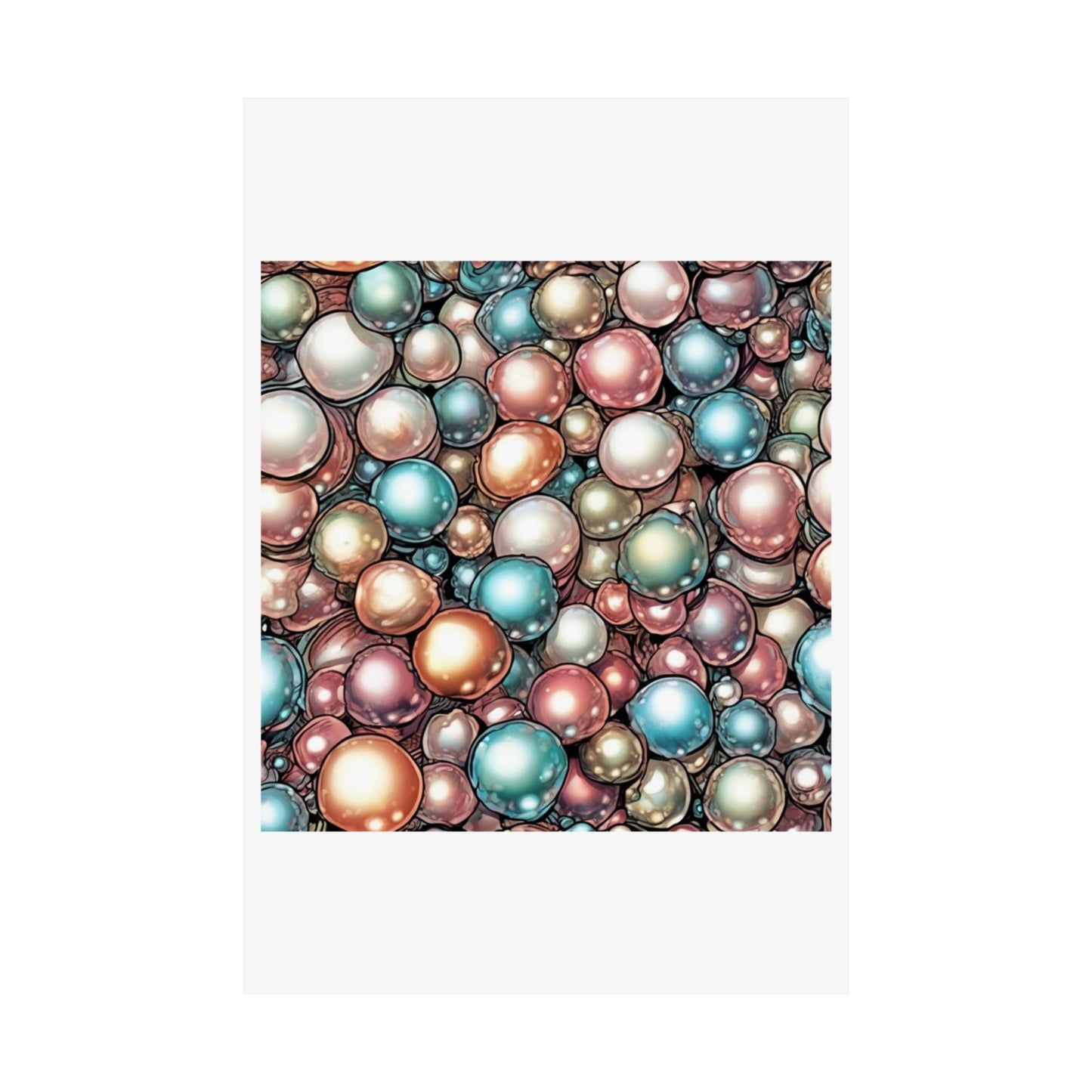 Rainbow Pearl Marble Abstract Gift Art Poster