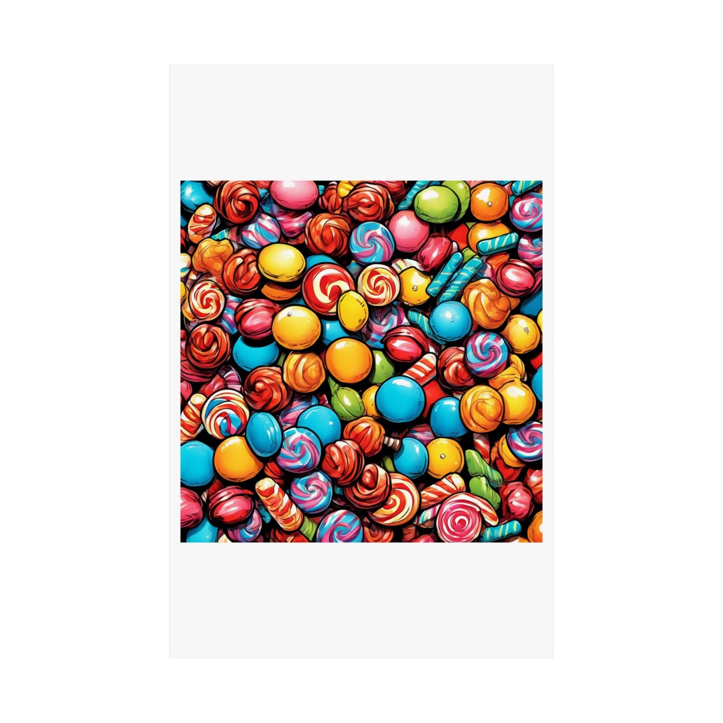 Colorful Candy Pattern Sweets Gift Art Poster