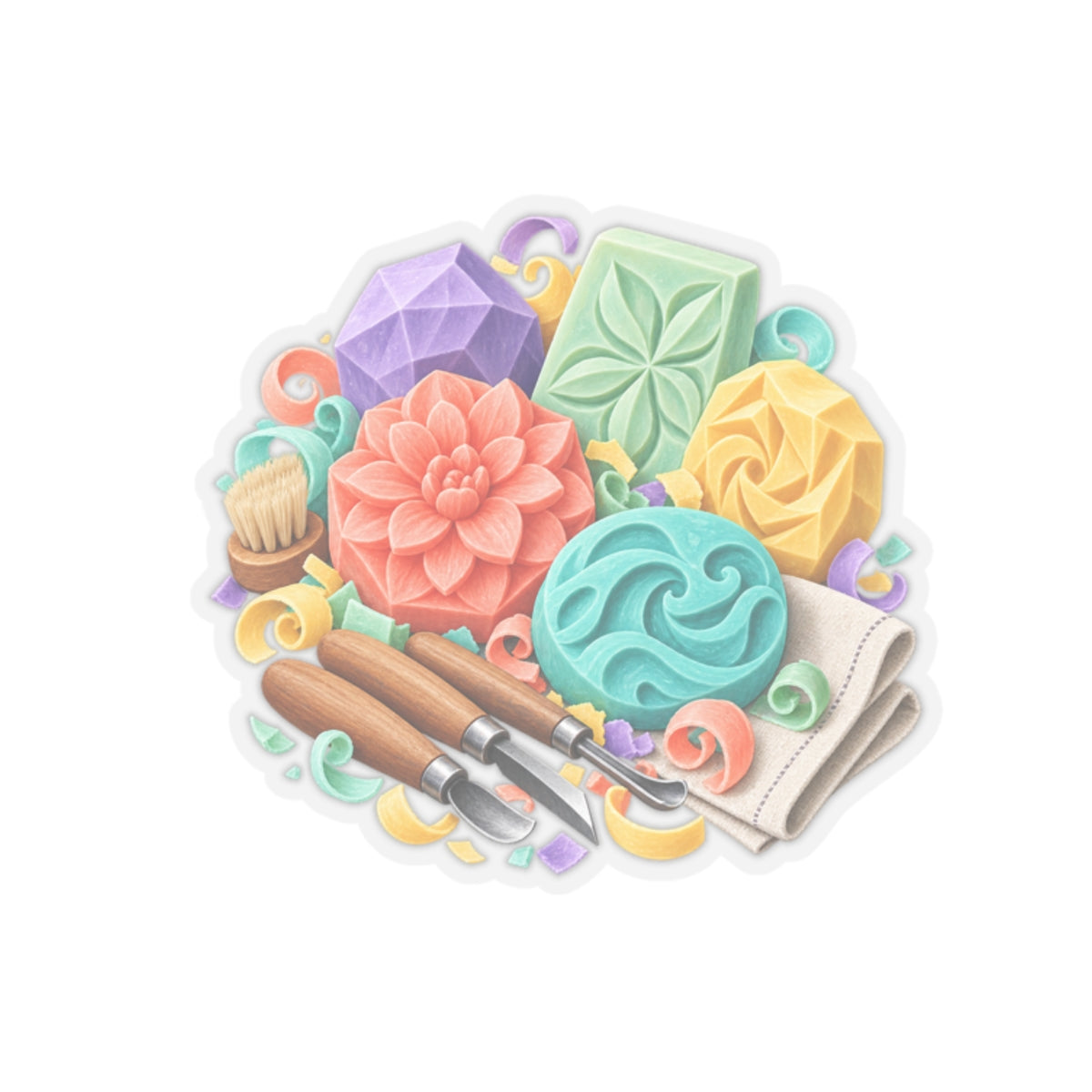 Colorful Soap Carving Workshop Sticker