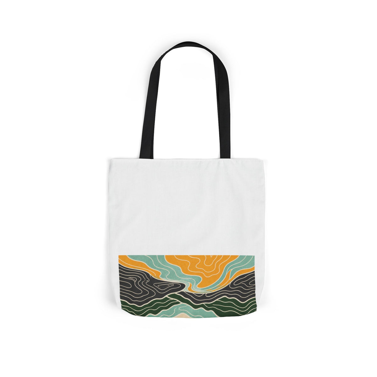 Topographic Sunrise Modern Outdoor Adventure Tote Bag
