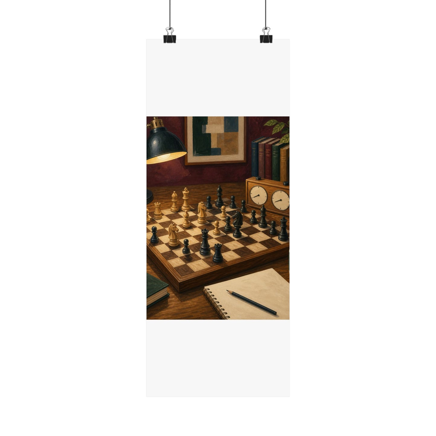 Cozy Chess Strategy Game Hobby Poster