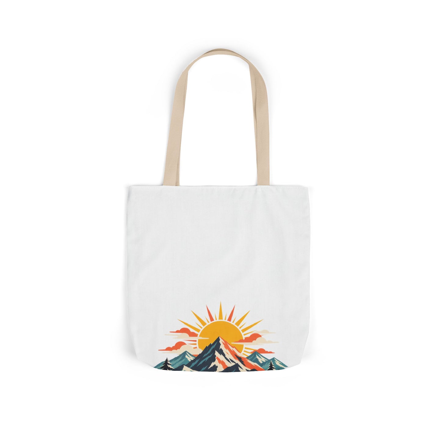 Alpine Sunrise River Mountain Adventure Tote Bag