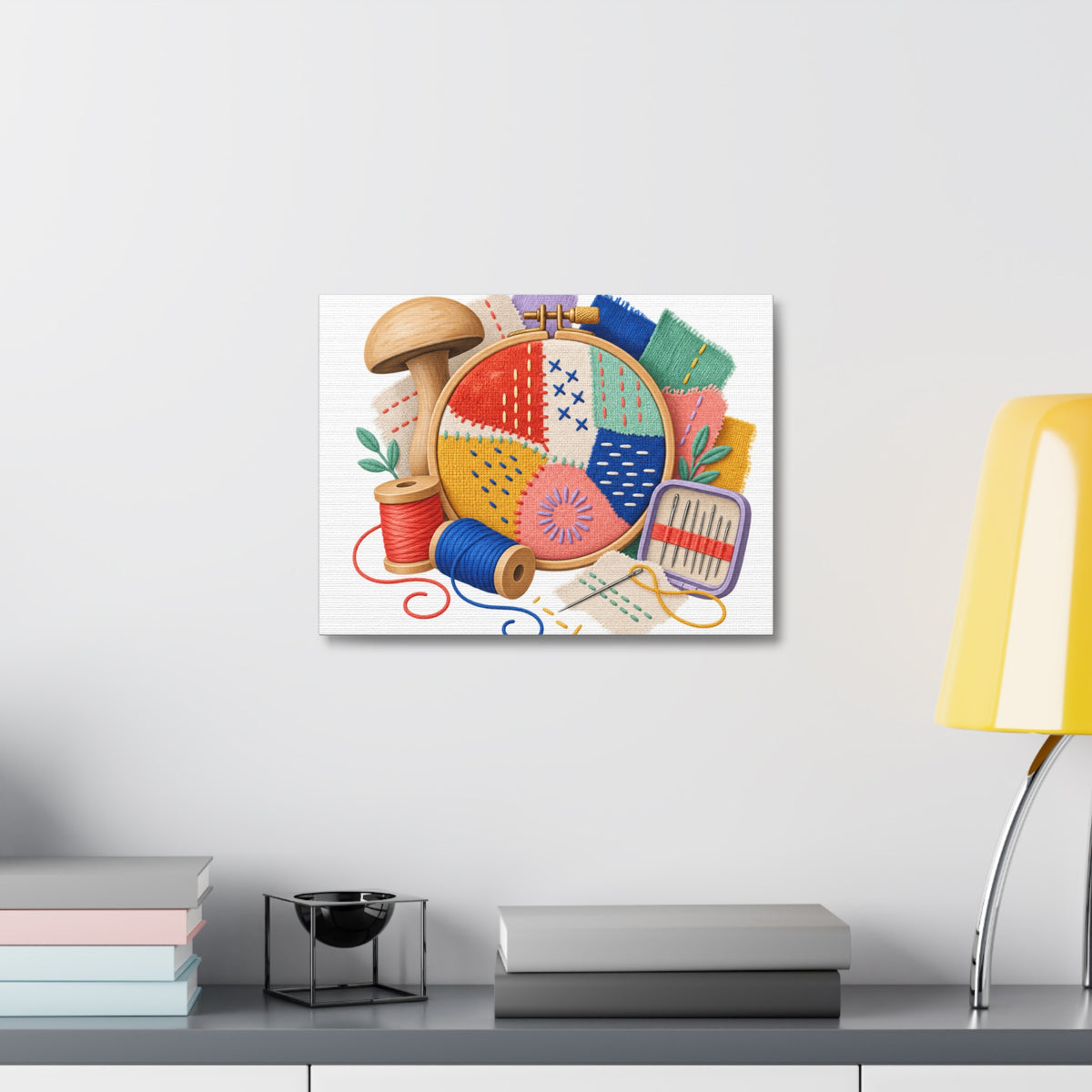 Colorful Visible Mending Workshop Canvas