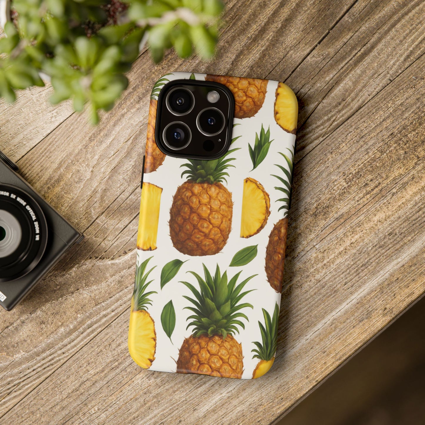 Pineapple Phone Case - Tough Cases, Tropical Phone Cover, Summer Vibe Accessories, Cute Pineapple Design, Fun Gift for Fruit Lovers