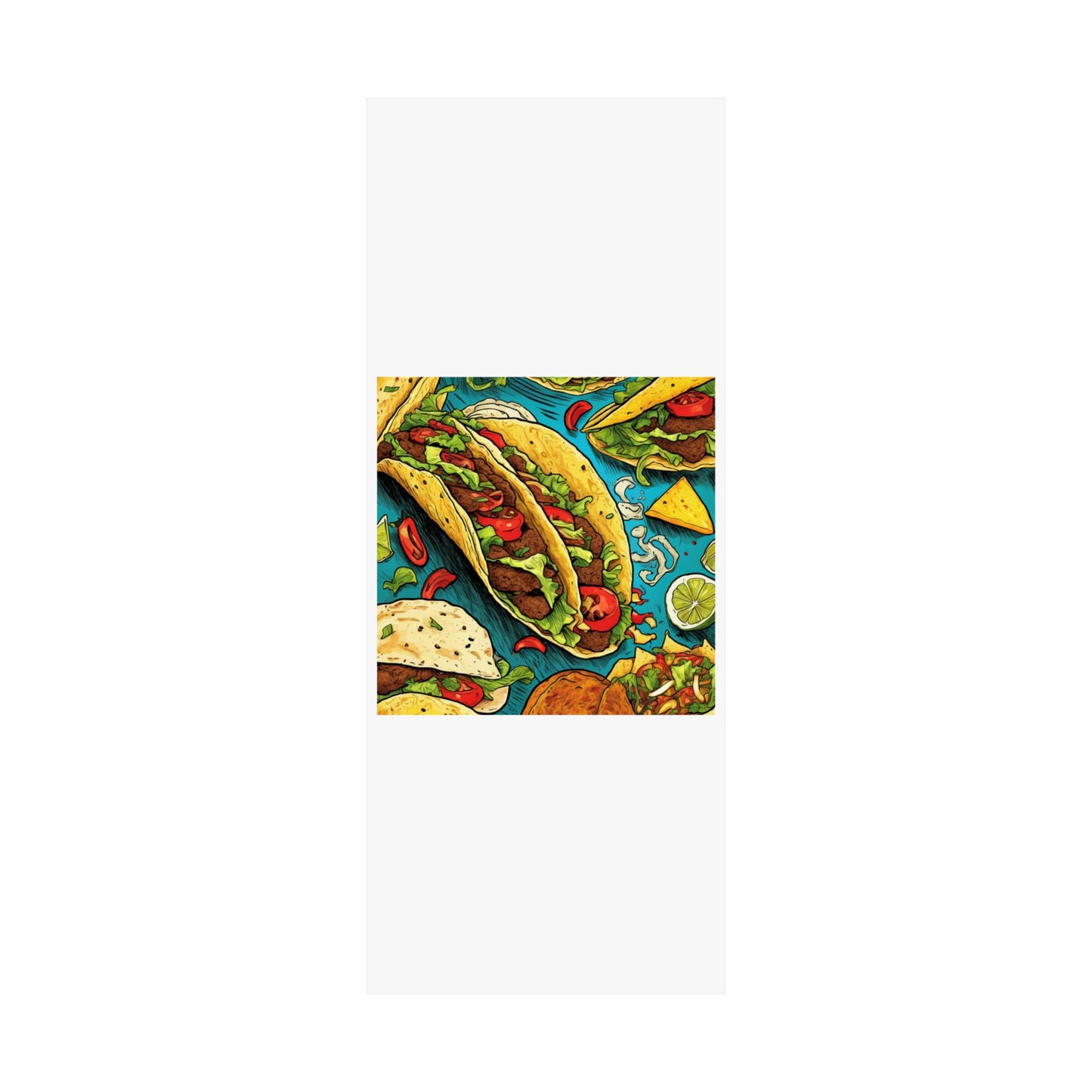 Taco Party Pattern Foodie Gift Art Poster