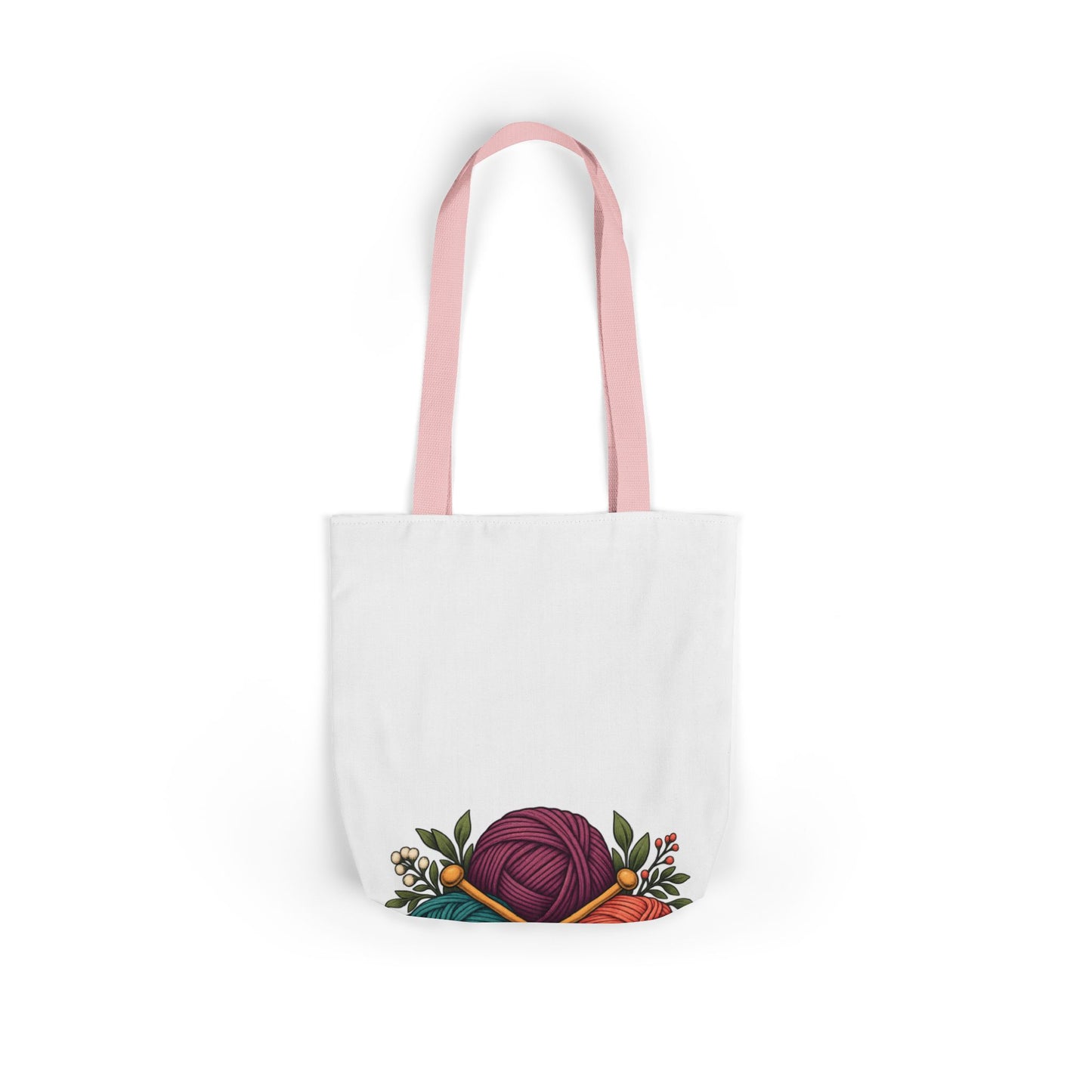 Retro Yarn and Knitting Botanical Art Tote Bag