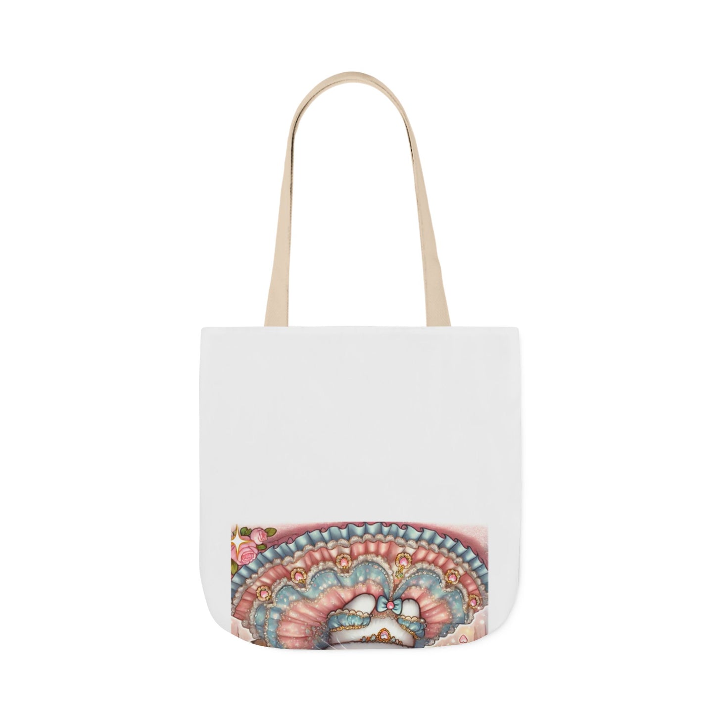 Pastel Princess Calico Cat Fantasy Canvas Tote Bag