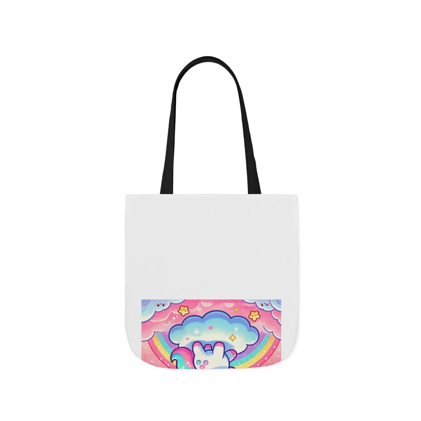 Pastel Rainbow Unicorn Cloud Kawaii Canvas Tote Bag
