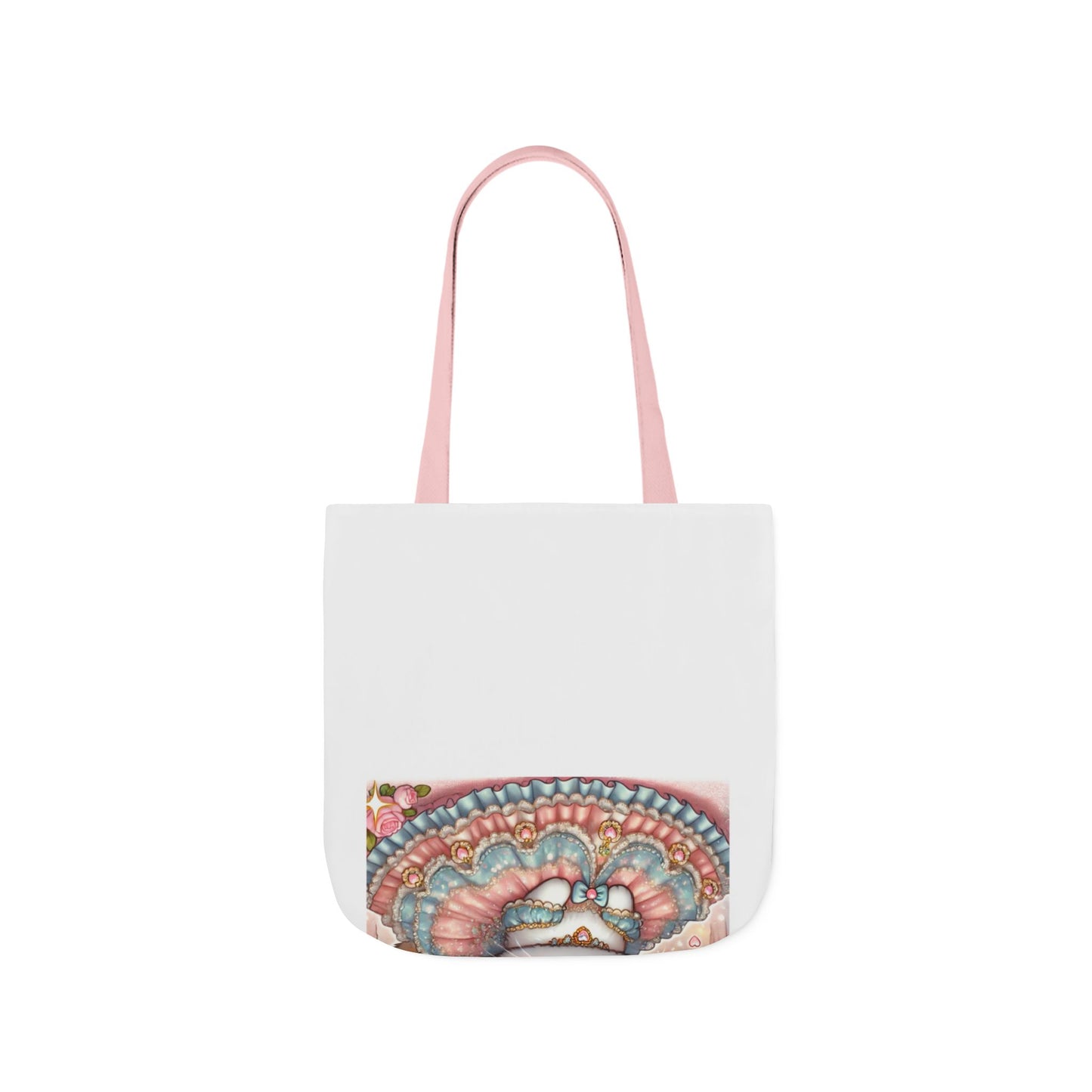 Pastel Princess Calico Cat Fantasy Canvas Tote Bag