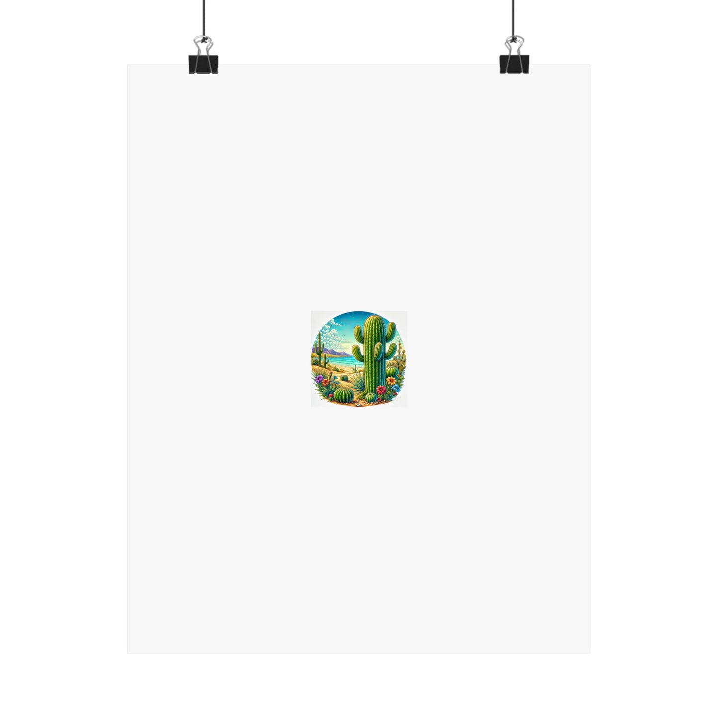 Desert Cactus Bloom Garden Poster Botanical Desert Wall Art Gift