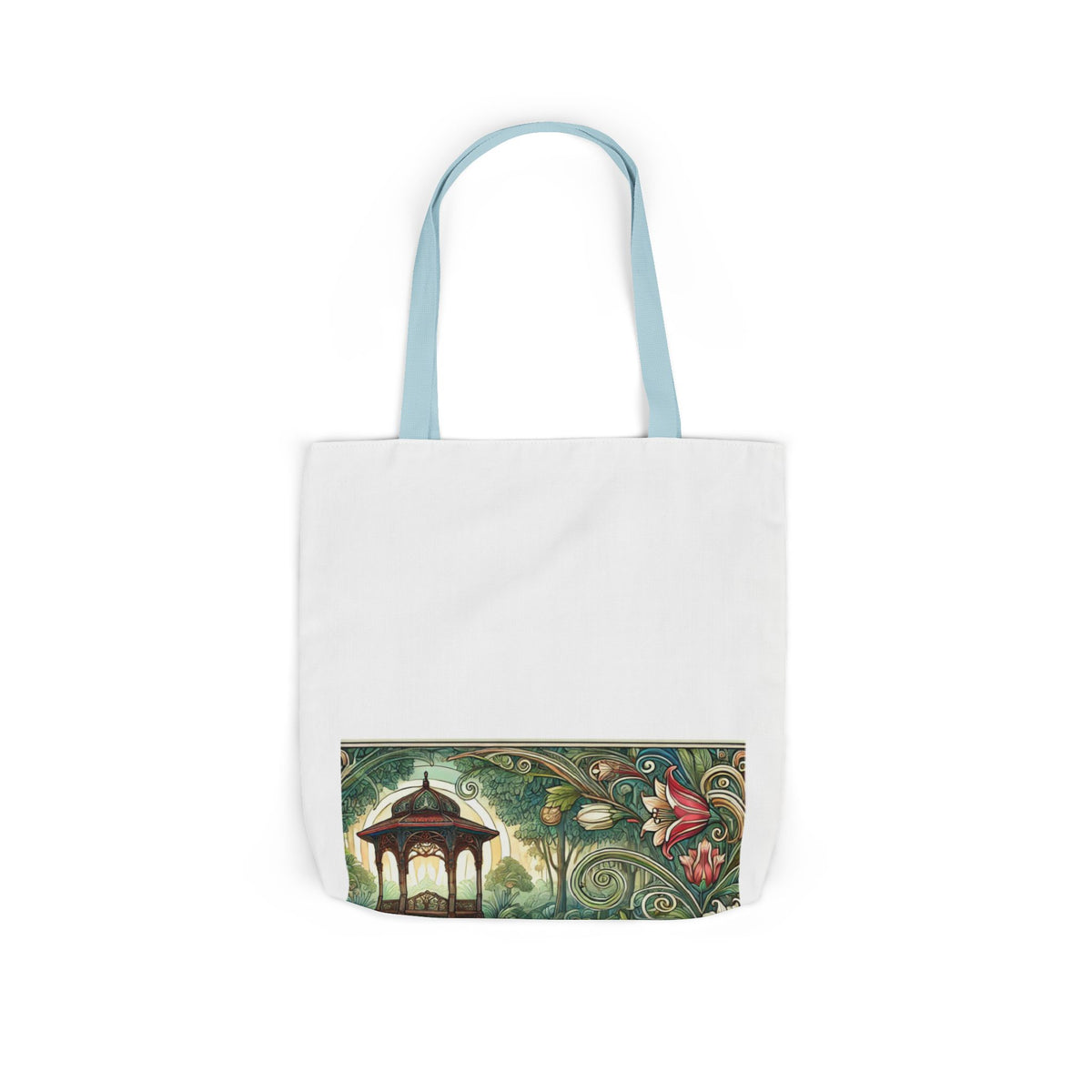 Botanical Gazebo Garden Art Nouveau Canvas Tote Bag
