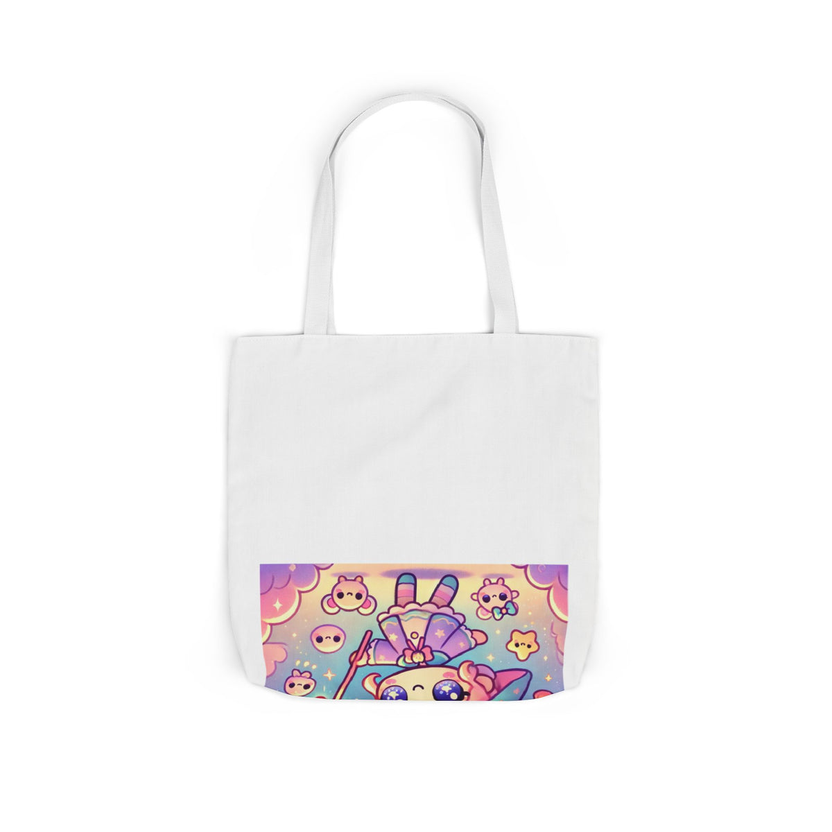 Kawaii Moon Wand Pastel Fantasy Art Canvas Tote Bag