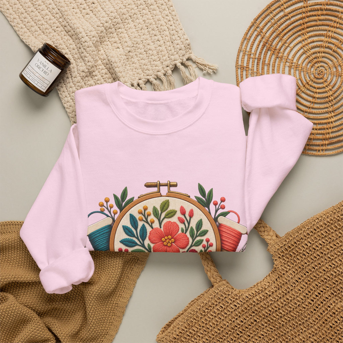 Botanical Embroidery Workshop Sweatshirt