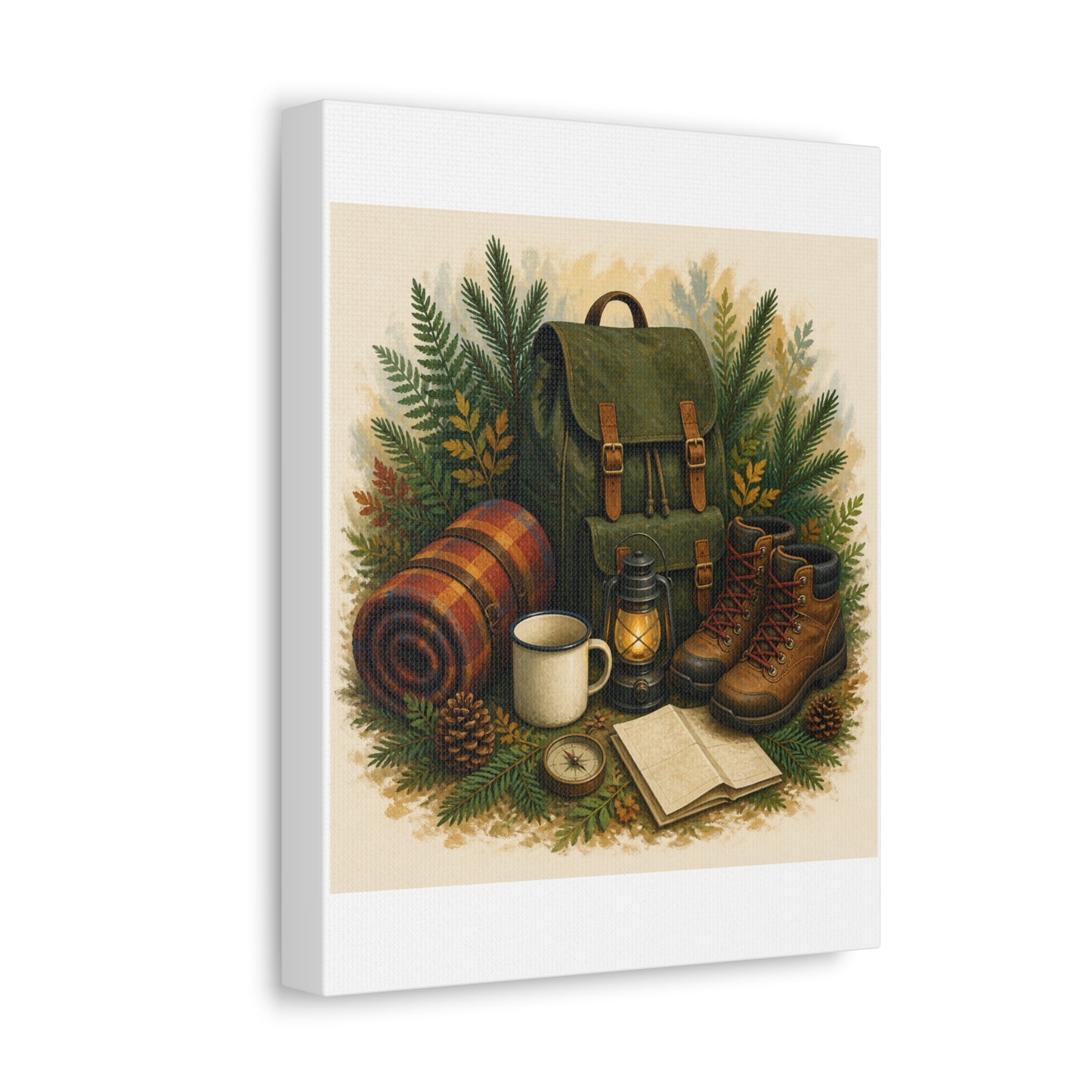 Generic Camping Gear Outdoor Adventure Canvas Art