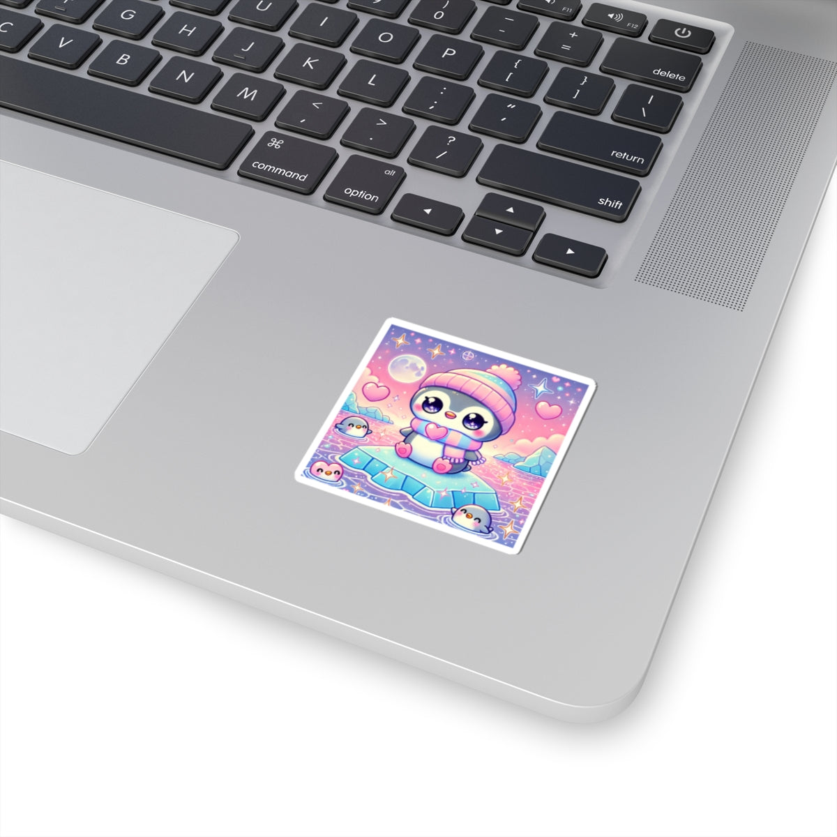 Cute Winter Penguin Ice Floe Kawaii Art Sticker