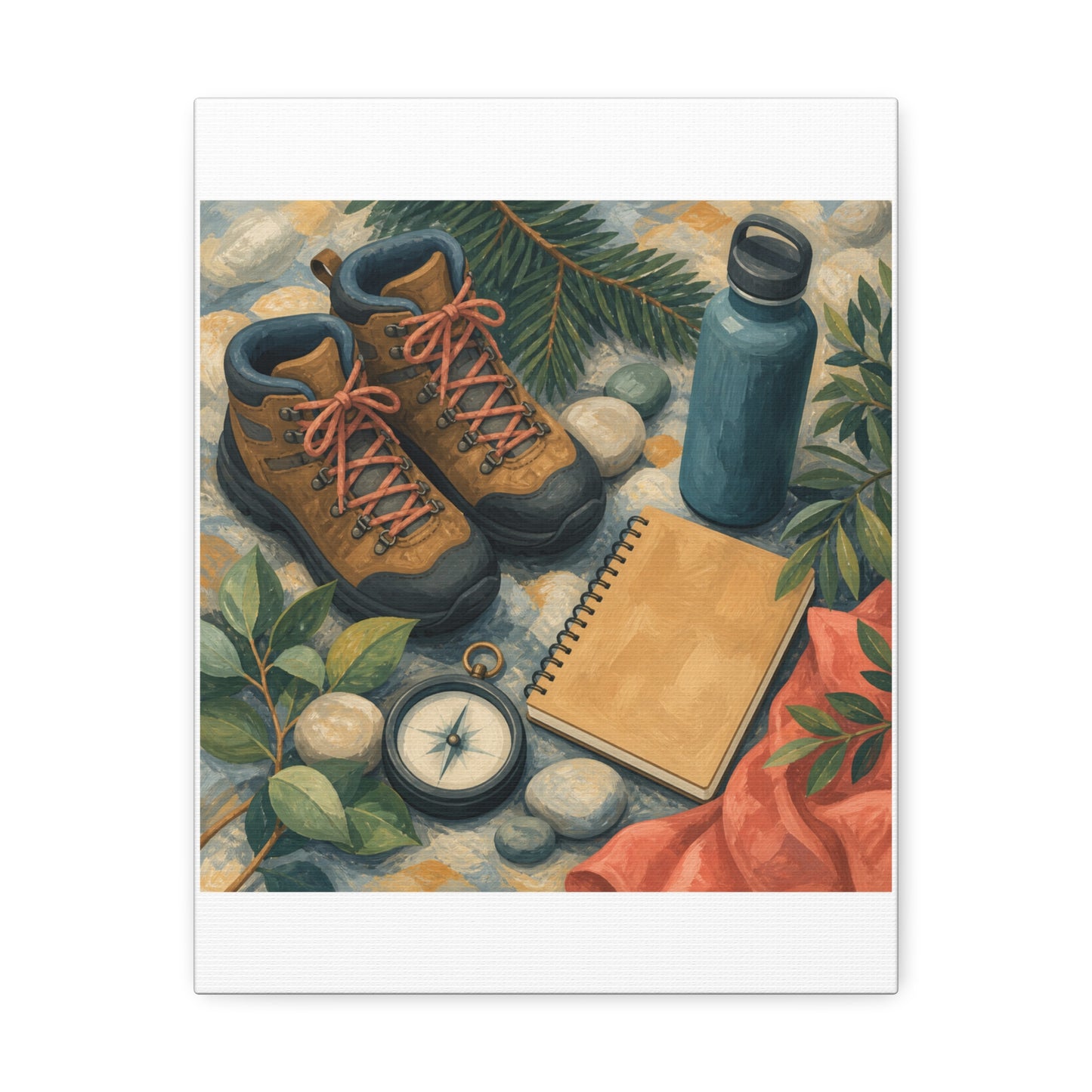 Quiet Hiking Trail Gear Art Canvas Art
