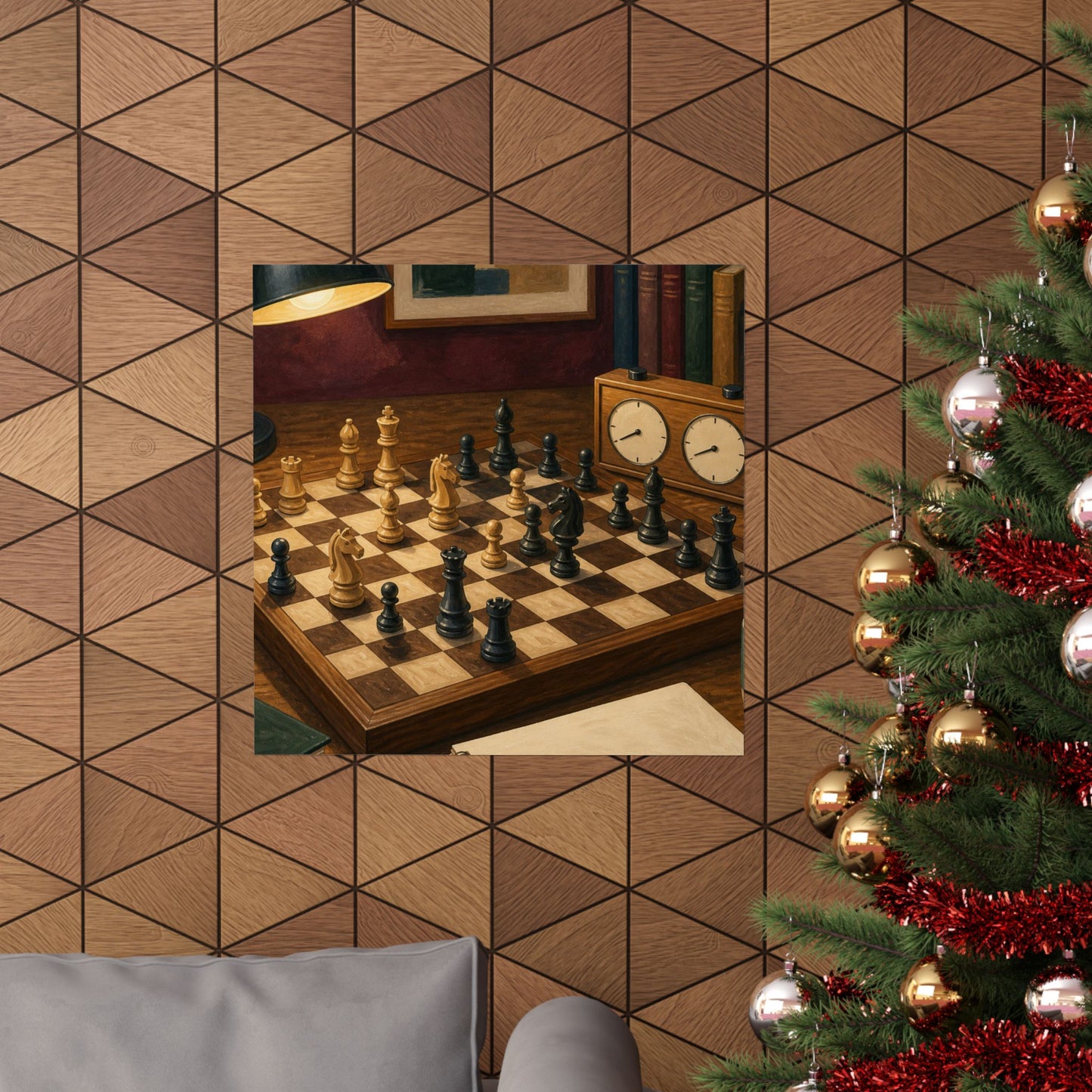 Cozy Chess Strategy Game Hobby Poster