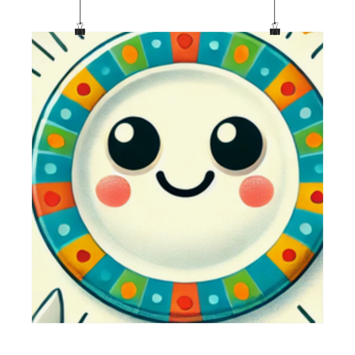 Happy Little Kitchen Club Kawaii Food Poster Kitchen Wall Art Decor