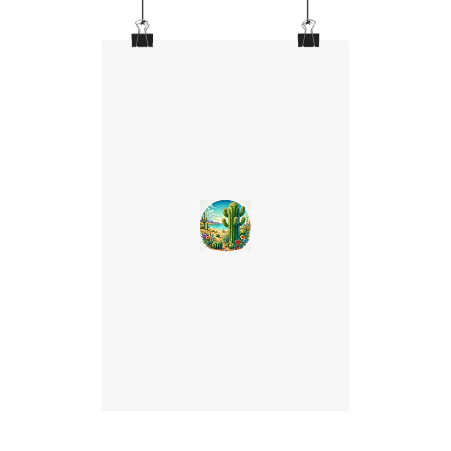 Desert Cactus Bloom Garden Poster Botanical Desert Wall Art Gift