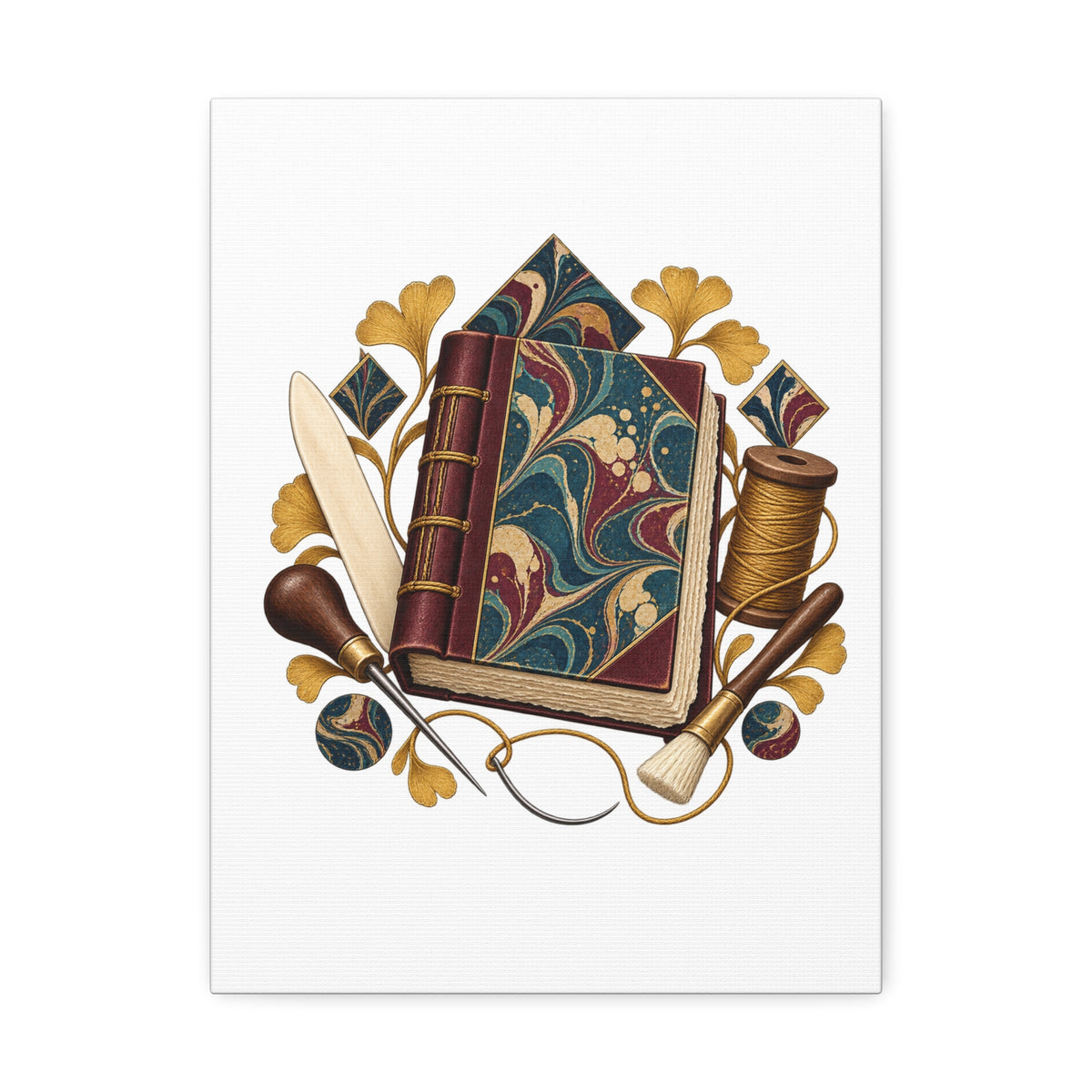 Traditional Marbled Bookbinding Workshop Canvas