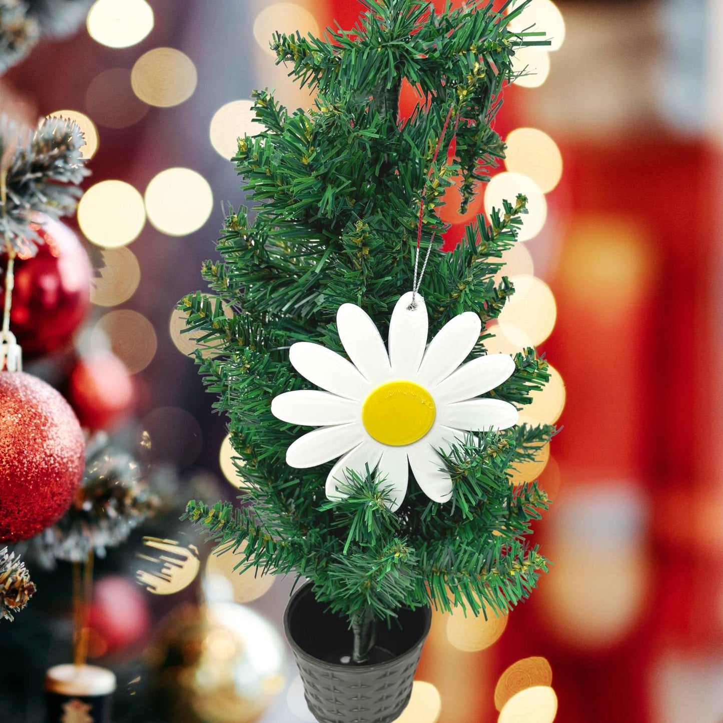 Daisy Flower Christmas Ornament - Perfect for Decorating your Christmas Tree - Decorative Holiday Ornament - Made in The USA